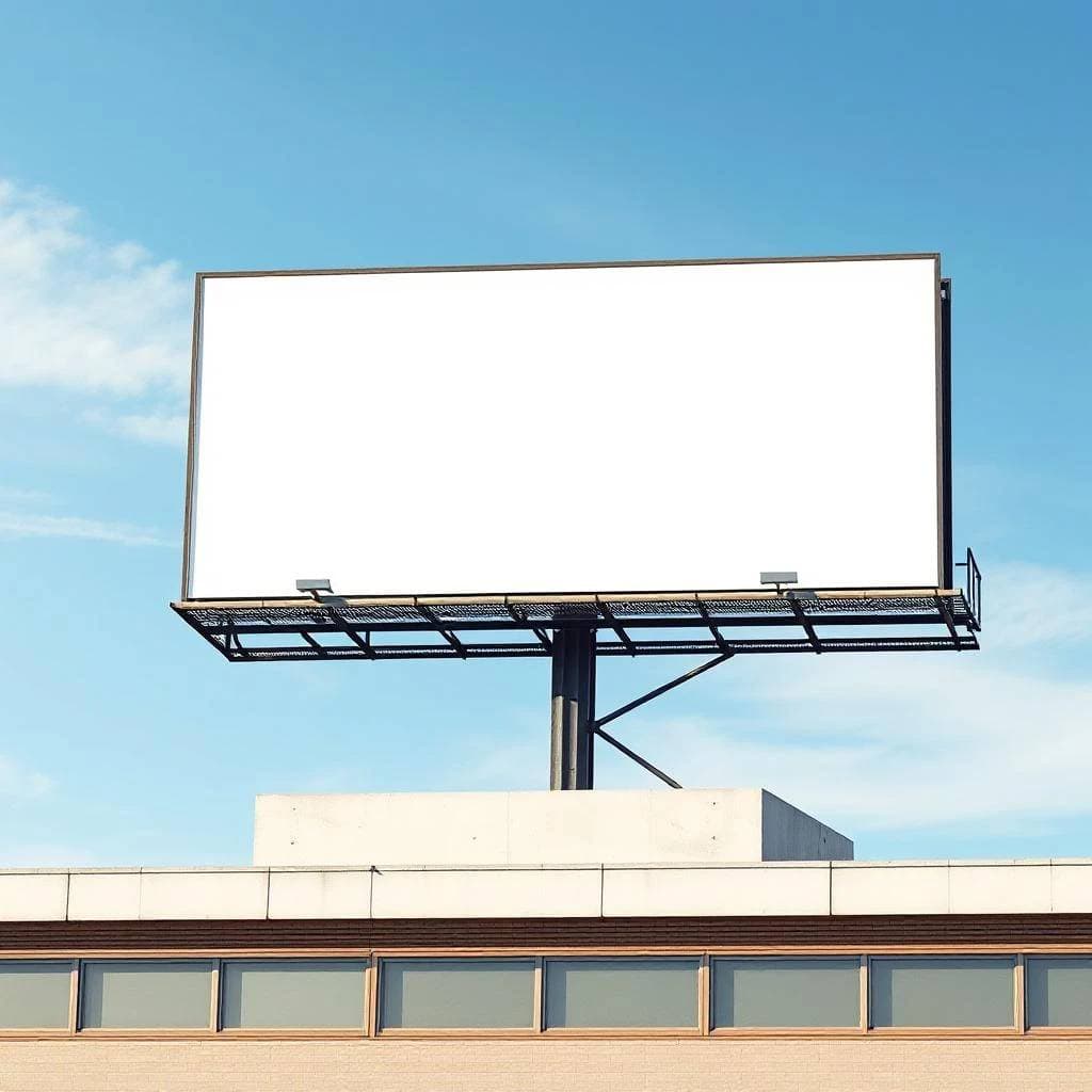 Rooftop Billboard Mockup