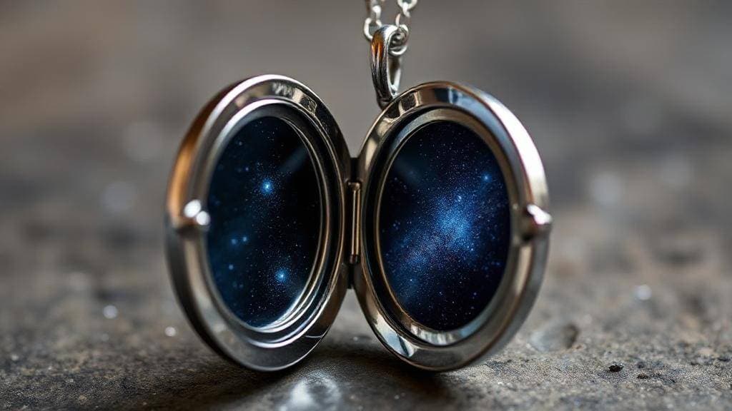 Galaxy inside a locket wallpaper